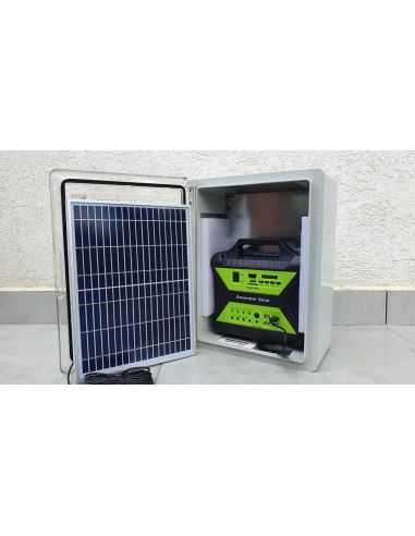 Kit solar Qsmart pentru sisteme de supraveghere independente, Panou solar 30W, Acumulator 17Ah, Router 4G