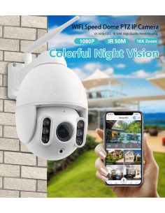 Camera supraveghere Dome K2, Zoom 16X, iOS/ Android, Inclinare 90 / Rotire 355˚, Night Vision 50m, IP66