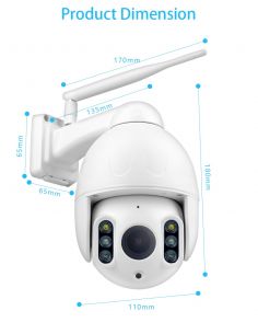 Camera supraveghere Dome K2, Zoom 16X, iOS/ Android, Inclinare 90 / Rotire 355˚, Night Vision 50m, IP66