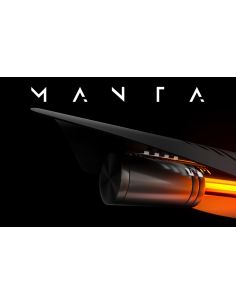 Incalzitor Veito MANTA, 2,5kW, fibra Carbon, Otel lucrat manual, Suport Deluxe inox,IP55