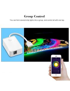 Ambient LED Qsmart, RGB si lumina alba, Wi-fi, Alexa si Google, iOS/ Android, Control vocal, rola 5 metri