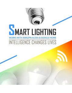Bec inteligent 9W RGBCW, E27 1000lm, Alexa/Google/iOS/Android, Dimabil, Programare, Automatizare, Wifi, LED 2700-6000K