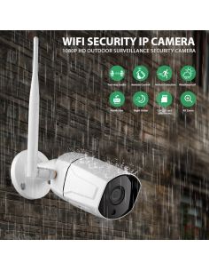 Camera inteligenta Qsmart Bullet 2MP Full HD, 4X Zoom, Night Vision 25m, 6 LED IR, Wi-Fi, aplicatie iOS/ Android, Onvif