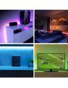 Ambient LED Qsmart, RGB si lumina alba, Wi-fi, Alexa si Google, iOS/ Android, Control vocal, rola 5 metri