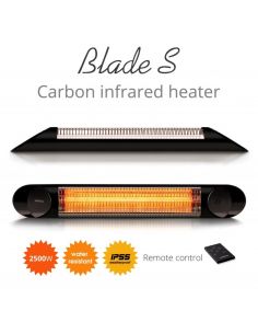 Stand cu Incalzitor Veito Blade S 2,5kW, Electric, Infrarosu, Interior-Exterior, fibra Carbon, Aluminiu, Negru