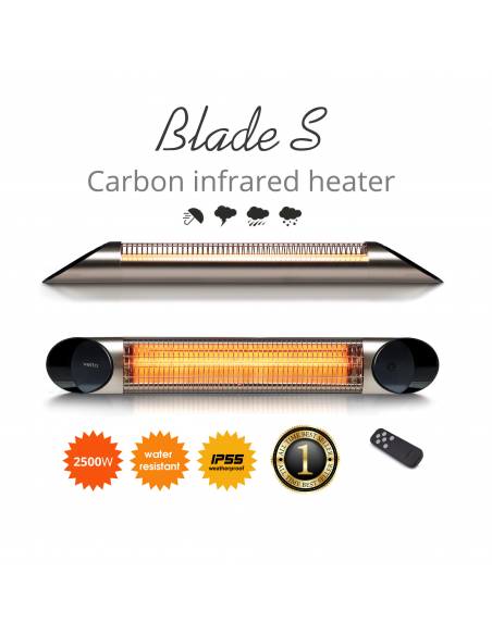 Veito Blade S 2,5kW, Incalzitor electric, Convector, Radiator electric, Infrarosu, Interior-Exterior, fibra Carbon