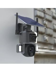 Camera supraveghere Ultra 4K Smart Dual , Panou Solar, 18000mAh, Wi-fi, iOS/ Android, fara fire, microfon, alarma, IR 40m