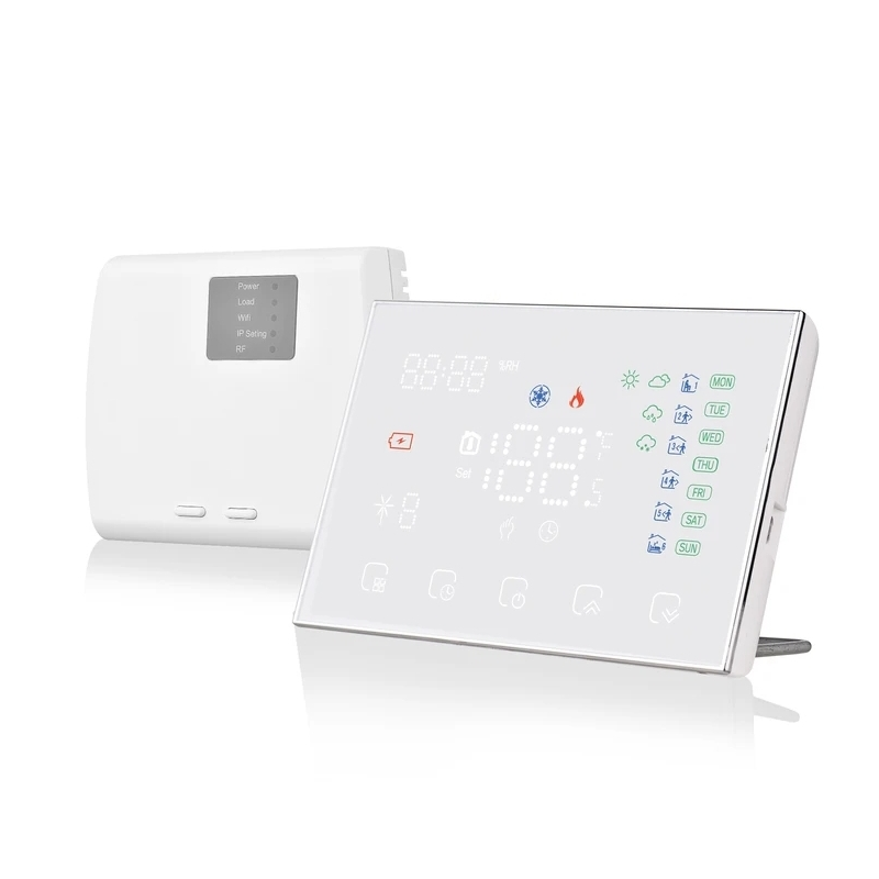 Termostat Q8000L, Termostat smart, Wireless, Wifi, incalzire pardoseala sau radiatoare, Smart Life, 6 programe, Alb