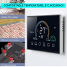 Termostat Incalzire Pardoseala cu fir Q8000WM, Termostat Smart, Termostat cu fir, Wifi, 6 programe, Comenzi tactile, Negru