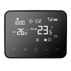 Termostat Incalzire Pardoseala Q20- termostat suplimentar pentru Kit Automatizare incalzire Q20, Negru