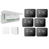 Kit Incalzire Pardoseala Wireless Q20, Automatizare Incalzire Pardoseala, Controller 6 zone, 6 Termostate, e-Hub, Smart