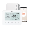 Termostat Q20, Termostat smart, Wireless, incalzire in pardoseala sau radiatoare, Smart Life, 4 programe, Comenzi tactile, Alb