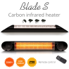 Set 4x Veito Blade S 2,5kW, Incalzitor electric, Convector, Radiator electric, Infrarosu, Interior-Exterior, fibra Carbon, Negru